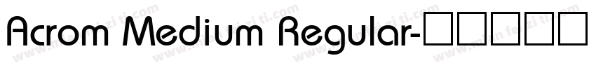 Acrom Medium Regular字体转换
